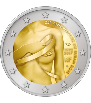 Monnaie de 2 Euros  «25 ans de Lutte contre le cancer du sein» 2017